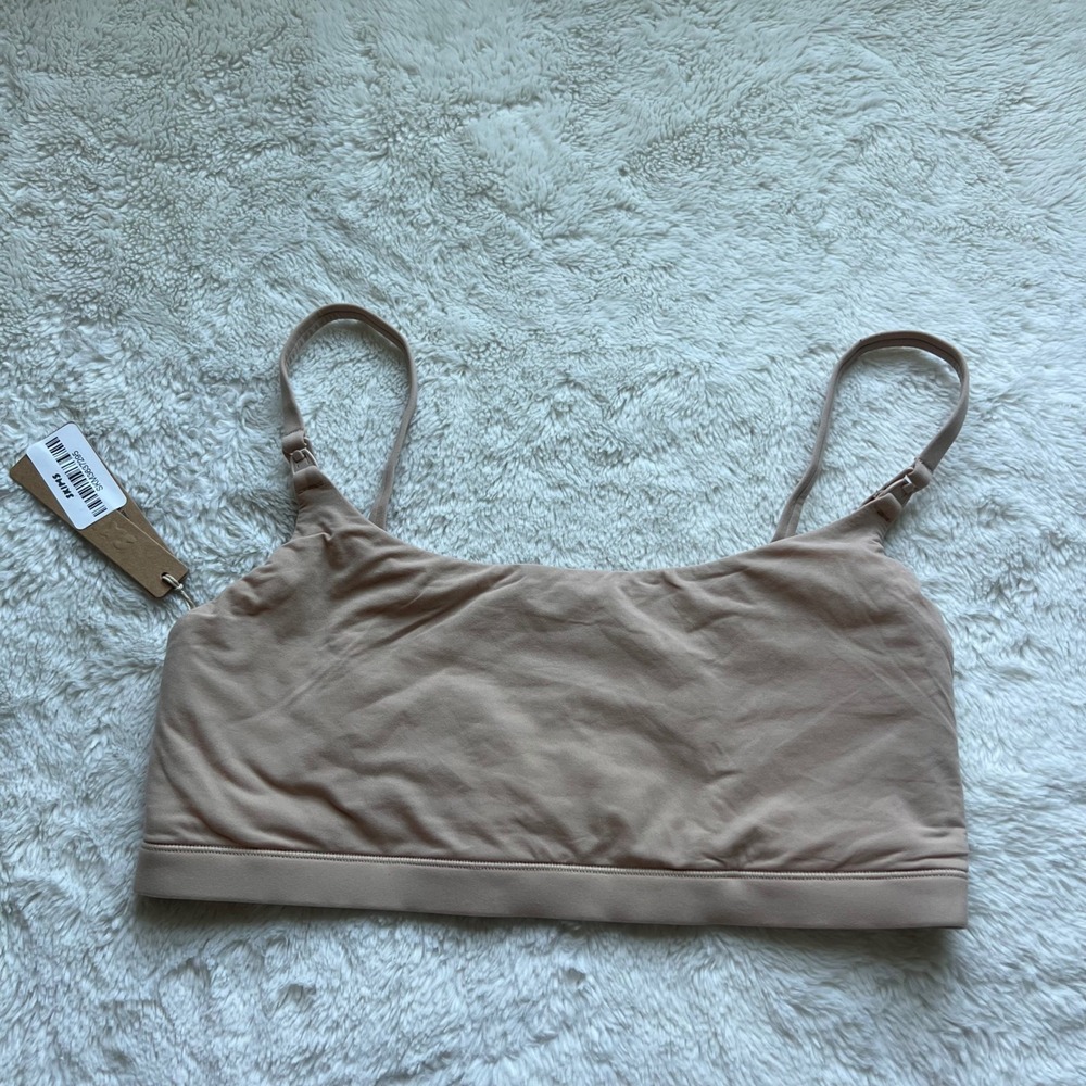 Skims Fits Everybody Maternity Pumping Scoop Bralette Clay BR-SCP-9183 Medium